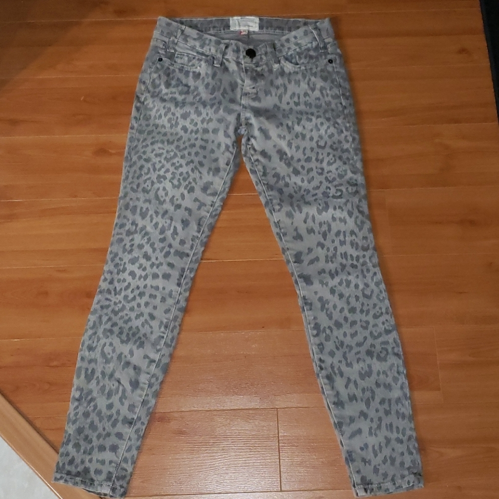 CURRENT ELLIOTT THE STILETTO LEOPARD JEANS